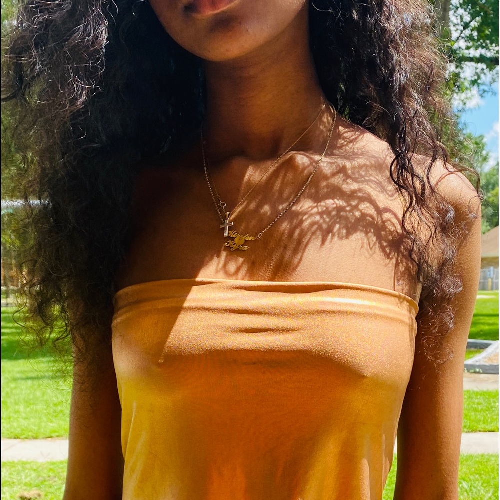Rose Gold halter dress